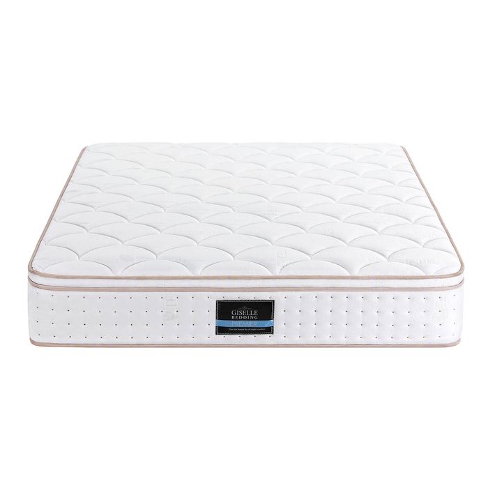 Giselle 30cm Double Spring Mattress Tencel Cover 5-Zone Firm Back Support