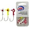 10 Pack of 3/8oz Size 3/0 Eagle Claw Lazer Sharp Fish Head Jigs-Assorted Colours