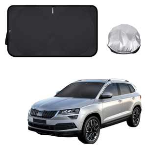 Front Windscreen Sun Shade for Skoda Karoq 2017 - Current NU - Standard 150 x 85 cm - Black