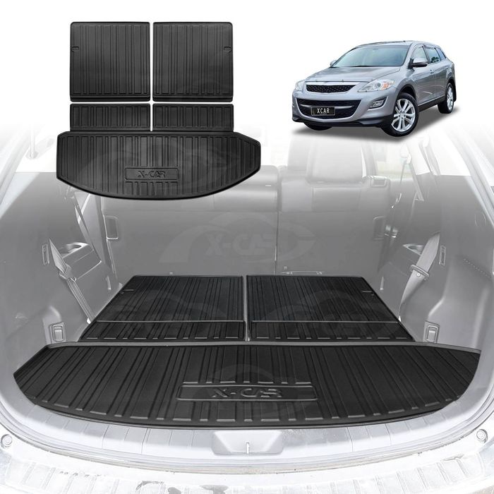 3 Pcs Boot Liners for Mazda CX-9 CX9 2007-2015  Cargo Trunk Mat Luggage Tray Car