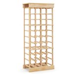 Costway 40 Bottle Wine Rack Wine Bottle Holder Display Shelves Natural