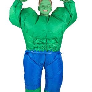 Inflatable Kids Green Angry Man Costume - One Size