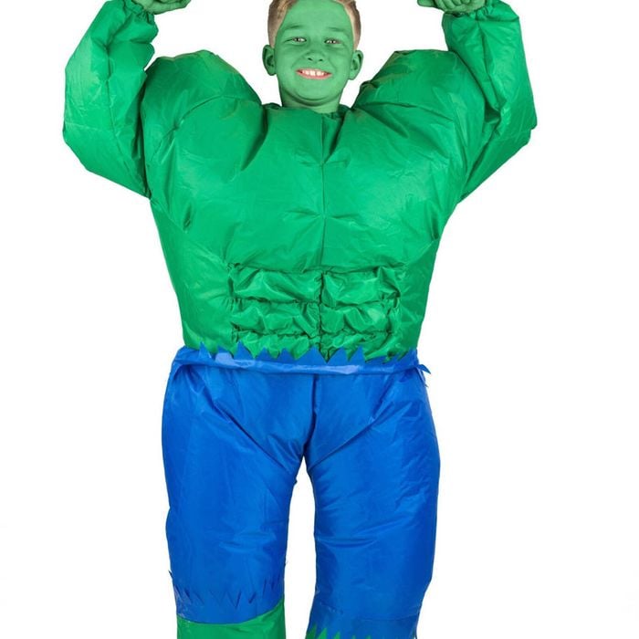 Inflatable Kids Green Angry Man Costume - One Size