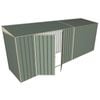 Build-A-Shed 1.2 x 5.2 x 2.0m Skillion Double Hinged Side Doors Shed - Green