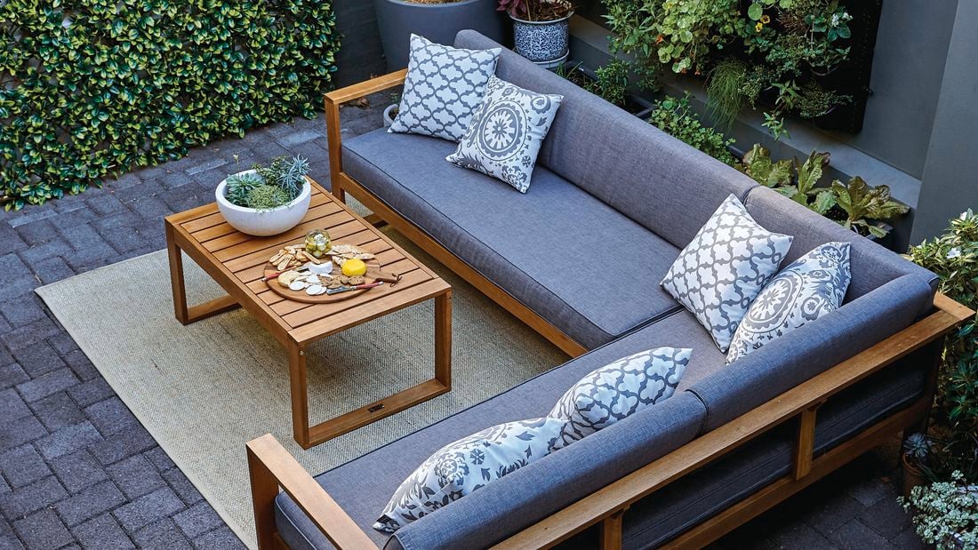 outdoor seating area