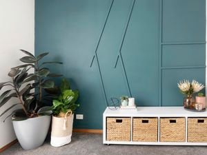 DIY Advice Image - How to make a feature wall using wood panels. G Drive blob storage upload.