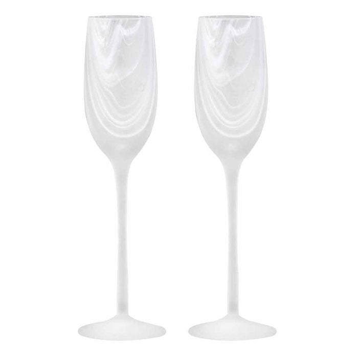 Tempa Skylar Set of 2 Champagne Glasses - Frost