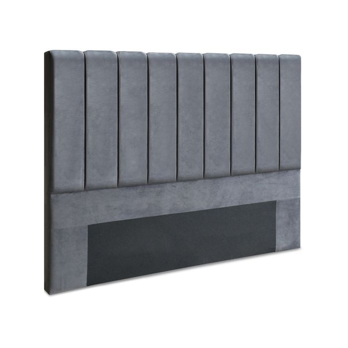 Artiss Bed Head Headboard King Velvet - VELA Grey