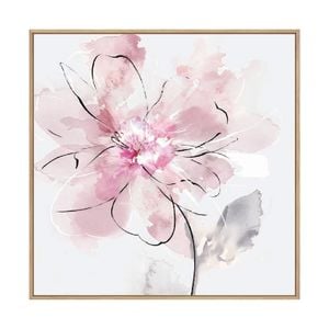 Artey | Tender Love II - Framed Canvas - Natural Frame - 100 x 100cm