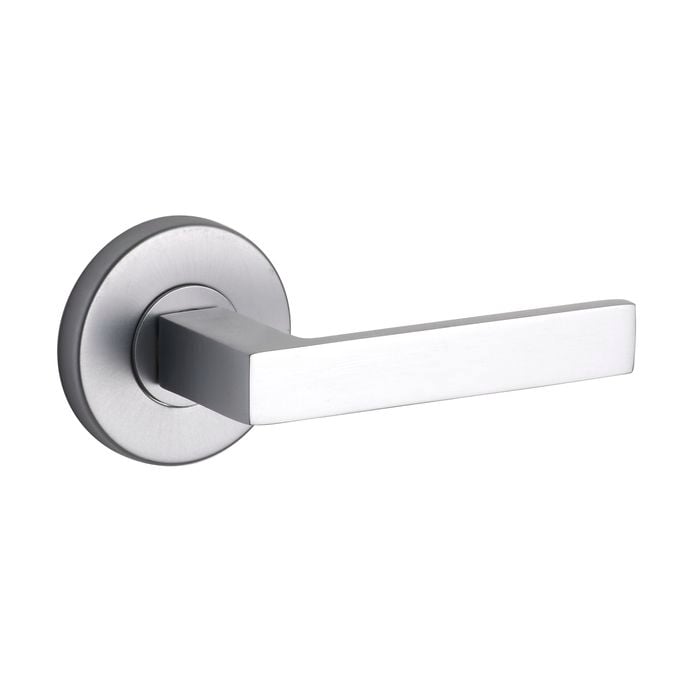 Lane Brushed Satin Chrome Cambridge Round Dummy Lever Set