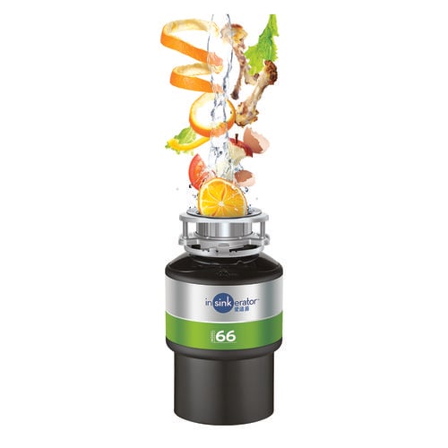 Rendering of food scraps being blended in an InSinkErator