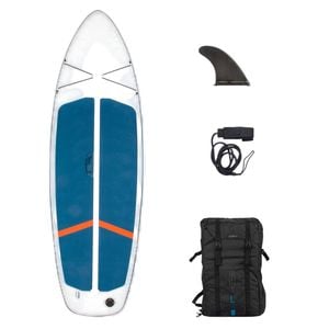 Decathlon - Ultra-Compact And Stable 10-Foot (Max. 130 Kg) Sup White And Blue - One Size