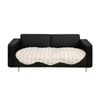 SOGA Four-seater Cream Faux Fur Throw Blanket 90x260cm Polyester