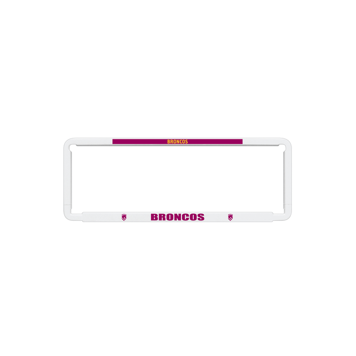 1x Official Nrl Brisbane Broncos Car Number Plate Frame Cover Surround New Logo