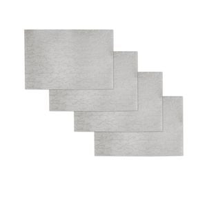 Choice Set of 4 PVC Table Placemats Spring Buds Silver