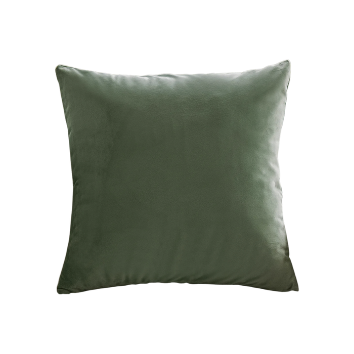 Anyhouz Pillowcase Green Plain Plush Throw Cushion Cover