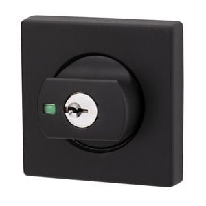 Lockwood Matt Black Double Cylinder Square Deadbolt 