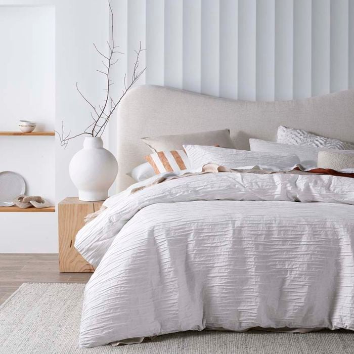 Malvern White Cotton Quilt Cover Set