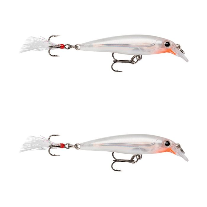 2x Rapala 4cm X Rap Jerkbait/Slashbait Hard Body Fishing Lures - Glass Ghost