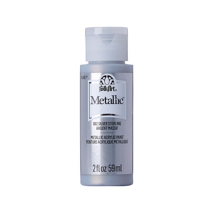 Folk Art Silver Sterling Metallic Acrylic Paint