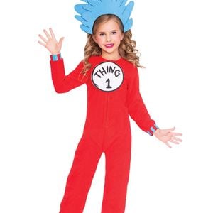 Cat In The Hat Girls Dr Seuss Thing 1 Or 2 Costume - 3-4