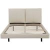 Lara Leather Queen Bed Frame with LED Light - Beige