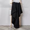 CottonMore Soft Knitted Chenille Chunky Yarn Blanket Throw Rug 130x160cm - Black