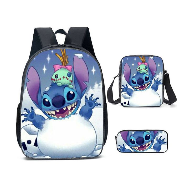 Catzon Cartoon Backpack Set With Shoulder Bag & Pencil Bag Adjustable-f