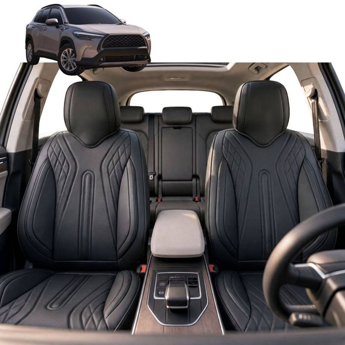 Australian Goose Front Seat Covers for Toyota Corolla Cross 2020 - Current (XG10) - PU Leather, Black (2pc)