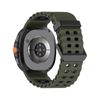 Rugged Breathable Sport Band Soft Silicone Waterproof For Samsung Galaxy Watch Ultra 47mm - Green