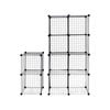 Costway 12 Cubes Grid Wire Storage Cabinet Diy Modular Shelf Organizer Rack Foldable Bookcase Home Black