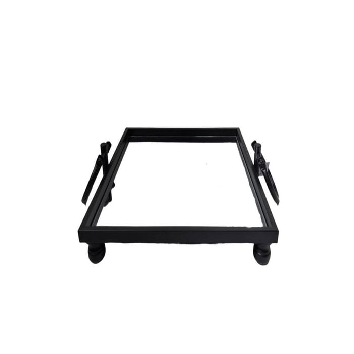 Elegant Collections Black Eliza Square Tray