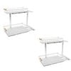 CARLA HOME Set 2 pcs - 2-Tier Kitchen Under Sink Organiser Storage with Height Adjustable