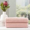 2pc Renee Taylor Cobblestone Bath Sheet/Towel 160cm Cotton Ribbed 650 GSM Blush