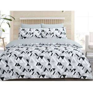 Bloomington Funky Geo Grey Quilt Cover Set King 240 x 210 cm