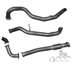 Ignite Exhausts Turbo Back For Nissan Gu Patrol 2.8l Td Wagon 3" Straight Pipe Only Raw Aluminised Steel
