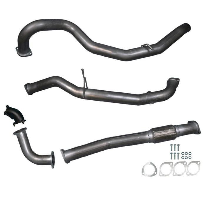 Ignite Exhausts Turbo Back For Nissan Gu Patrol 2.8l Td Wagon 3" Straight Pipe Only Raw Aluminised Steel