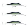 3x Rapala 12cm X Rap Magnum 15 Deep Diving Trolling Lures - Sailfish UV