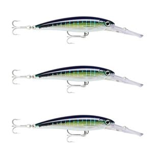 3x Rapala 12cm X Rap Magnum 15 Deep Diving Trolling Lures - Sailfish UV