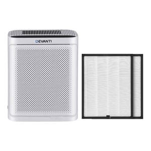 Devanti Air Purifier With H12 Hepa Filter Pm2.5 Display And Spare Filter
