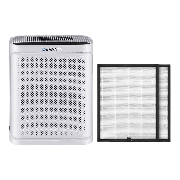 Devanti Air Purifier With H12 Hepa Filter Pm2.5 Display And Spare Filter