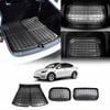 Carbon Fiber Texture Boot Liner for Tesla Model Y 2022-2025 Front Rear Well Storage Cargo Trunk