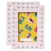 2PK LVD Ceramic/MDF 6x4" Photo Picture Frame Decor - Funky Palm