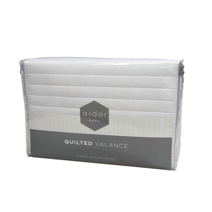 Ardor Boudoir White King Single Quilted Valance