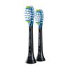 2pc Philips Sonicare C3 Plaque Defense Brush Head Black Replacement