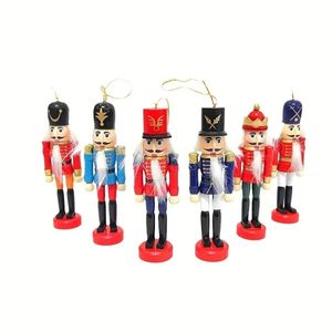 Lifebay Christmas Nutcracker Ornament Wooden Figures (Set 6-Piece)
