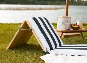 camping lounger at the beach