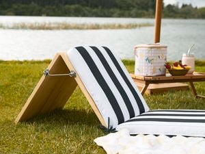 camping lounger at the beach