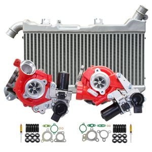 Gen1 High Flow Turbo Charger With 48mm Intercooler For Toyota Land Cruiser Vdj200 200 Series 1vd-ftv V8 4.5l