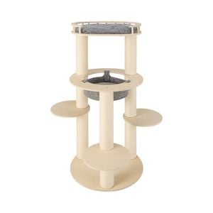 Costway 1.5m Wooden Cat Tree Kittens Scratching Post